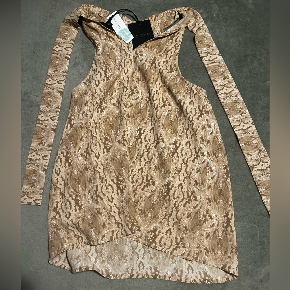 GoldRay Rattle Snake Halter Top NWT